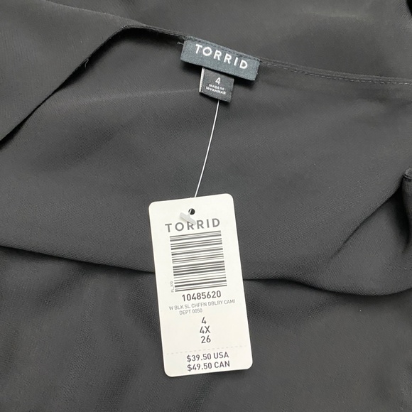 NWT Torrid Plus Size Black Blouse - Picture 7 of 12